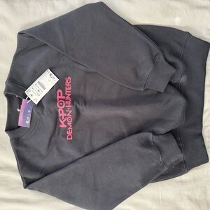 K Pop Demon Hunters ZARA Dark Sweatshirt SOLD OUT! New with tags! 9-10